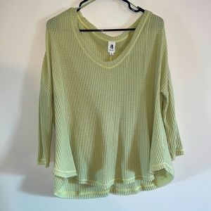 Waffle knit Top - light green